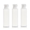 3Pcs 200ml Tube Souple en Plastique Transparent Vide Bouteille Compressible avec Capuchon Rabattable Bouteille de Voyage cont