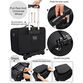 Relavel Trousse de maquillage roulante de 45 cm, très grande trousse de maquillage professionnelle, trousse de maquillage de 