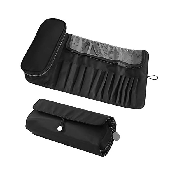 YXHZVON Sac de Rangement pour Pinceau de Maquillage, Sac Cosmétique avec 12 Porte-pinceaux, Sac à Pinceaux de Maquillage