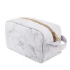 Bojly Sac de Maquillage Marbre, Trousse de Toilette Voyage Femme et Homme, Sac à Cosmétiques Pliable Imperméable Multifonctio