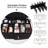 Relavel Sac à dos organiseur de maquillage professionnel extra large avec séparateur en plastique réglable, Noir , Trousse de