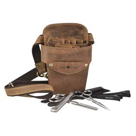 Greenburry Trousse de coiffeur en cuir marron antique