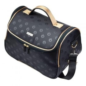 Grande trousse de maquillage pour femme - Taille XXL - Collection élégante Blossom, Noir1, B003, Trousse de maquillage