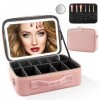 [Grand] Topdirect Trousse de Maquillage avec Miroir, Maquillage LED Valise Maquillage Trousse de Maquillage Voyage avec Makeu