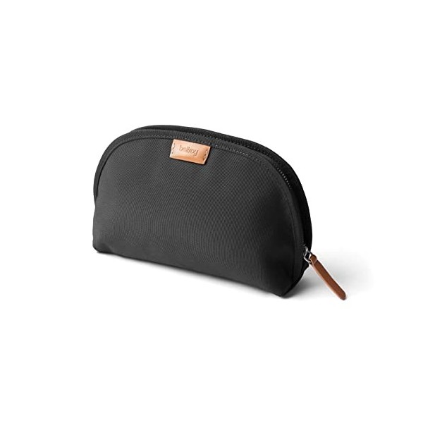 Bellroy Classic Pouch, trousse basique, cuir et tissu cousu stylos, câbles, maquillage, effets personnels - HotSauce