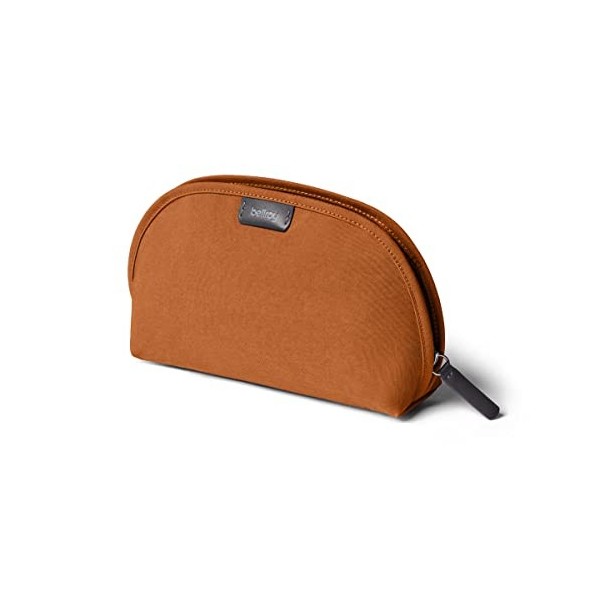 Bellroy Classic Pouch, trousse basique, cuir et tissu cousu stylos, câbles, maquillage, effets personnels - HotSauce