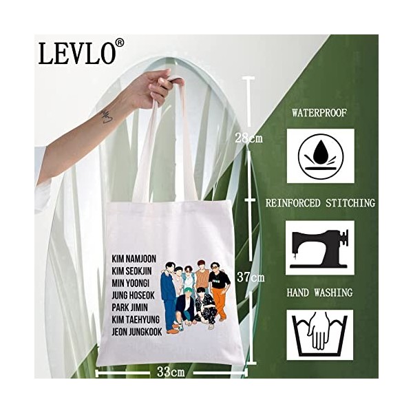 LEVLO Trousse de maquillage à fermeture éclair pour femmes et filles, Fourre-tout pour les membres de, Trousse de maquillage