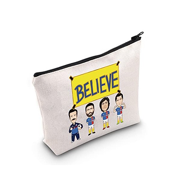 LEVLO Believe Ted Trousse de maquillage pour les fans de la série télévisée Ted Believe Trousse de maquillage zippée pour les