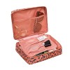 LKMY - Trousse de maquillage portable avec impression florale, imperméable, multi-poches, pour femmes et filles, idéale pour 