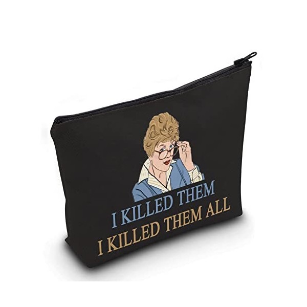 LEVLO Trousse de maquillage Jessica Fletcher Fans avec fermeture éclair Cadeau « I Killed Them I Killed Them I Killed Them Al