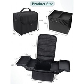 Deciniee Malette Maquillage Trousse Maquillage, Rangement Maquillage Vanity Bolsa de Maquillaje de 4 Capas, Malette Makeup Vo