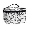 COEQINE Grande trousse de maquillage portable avec cordon de serrage pour femme pour les voyages avec sac de rangement en toi