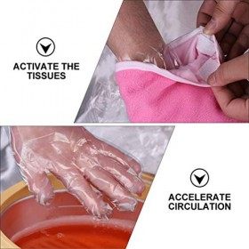 FRCOLOR Gants et bottes de bain en paraffine - En tissu éponge - Pour le soin des mains et des pieds - Blanc