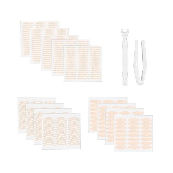 JDXun 624 Pièces Bandes Paupières, Autocollant Double Paupiere, Invisible Double Paupière Ruban, Double Bande de Paupière Ban