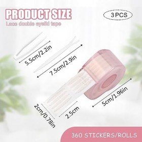 Wisebom Bandes Paupières Adhésives, 1080 Pièces Invisible Double Paupière Autocollant Ruban Les Yeux Stickers Instant Lifting