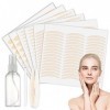 Kireida® Lot de 6 feuilles de 288 autocollants pour un resserrement immédiat des paupières et des rides profondes des yeux - 