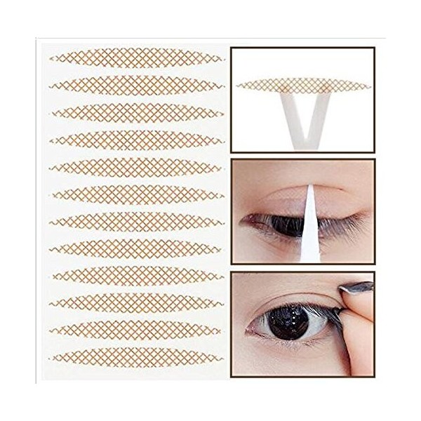 800 Pcs Respirant Invisible Beauté Simple-Face Dentelle Paupière Bande Double Paupière Autocollants Big Eye Décoration pour D