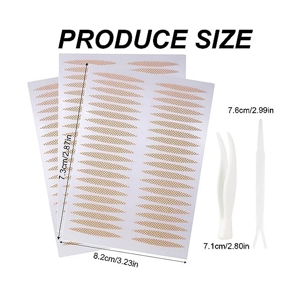 KQNM 480PCS Bandes Paupières, Autocollant Double Paupiere, Invisible Double Paupière Autocollant, Autocollants Instantanés po