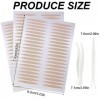 KQNM 480PCS Bandes Paupières, Autocollant Double Paupiere, Invisible Double Paupière Autocollant, Autocollants Instantanés po