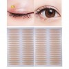 Lot de 500 paires de ruban adhésif double face pour les yeux 1 000 pièces ,Style dentelle naturel imperméable,Invisible,Doub