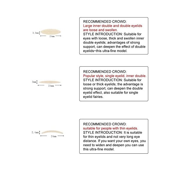 Lot de 480 bandes adhésives double face ultra invisible pour paupières sans chirurgie, naturel invisible, parfait pour les pa