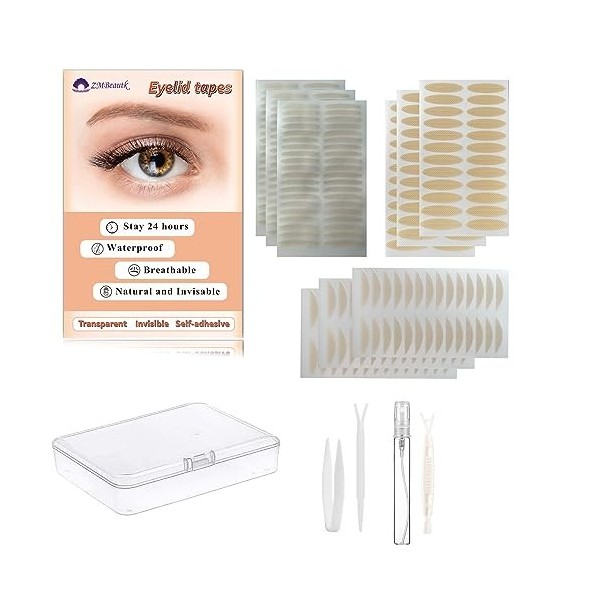 Lot de 968 bandes adhésives invisibles pour paupière 3 styles