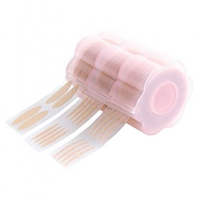 Lot de 3 rouleaux 900 paires de 3 formes en dentelle respirante double pour paupières - Couleur peau