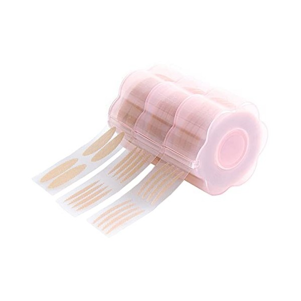 Lot de 3 rouleaux 900 paires de 3 formes en dentelle respirante double pour paupières - Couleur peau