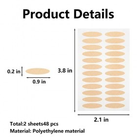 Lot de 48 paires de bandes adhésives double face invisibles en fibre naturelle pour soulever les yeux