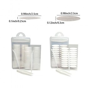 Lot de 2 paquets de ruban adhésif double paupière en fibre pour les yeux mono-paupières irréguliers à capuche