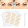 Lot de 288 bandes adhésives doubles invisibles pour soulever les yeux - Fibre adhésive naturelle instantanée - Couvercles à d