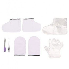 Gants Et Bottillons En Cire, Couvre-pieds, Ensemble De Traitement De Spa, Accessoires De Spa Hydratants Avec Brosse, Spatule,