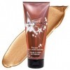 Melanie Mills Hollywood Gleam Body Radiance All In One Makeup, Moisturizer & Glow For Face & Body - Peach Deluxe, 3.4 fl.oz.