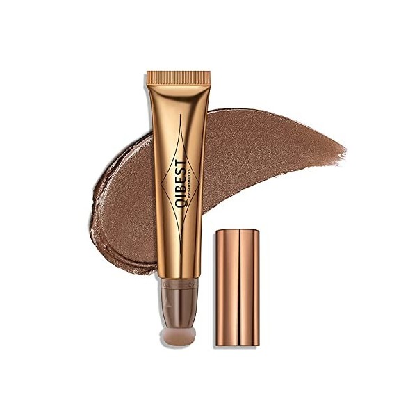 Baguette de beauté liquide contour, crème blush surligneur contour avec coussin surligneur liquide visage bronzant naturel su