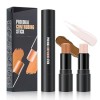 Contouring Stick Probuk Lvoire + Curry Foncé Highlighter Stick,Stick Highlight & Contour - Long Longue DDurée et étanche Cont