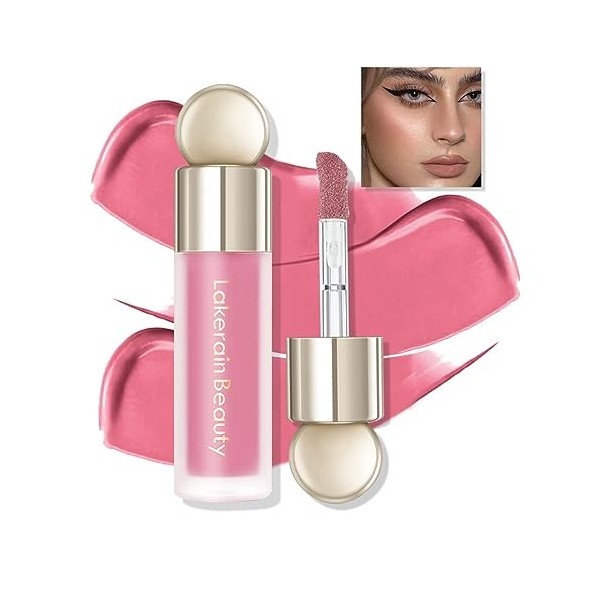 Rechoo Make-up Liquid Highlighter, Naturel Face Illuminateur Liquide Bronze Cream Stick avec Pinceau, Imperméable et Longue D