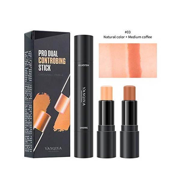 Illuminateur Contouring, Double tête Correcteur Stick de Contouring, Stylo Correcteur Contour Double Tête, Double-ended Illum