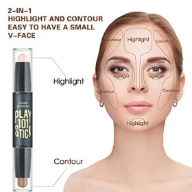 Contouring Maquillage,Stick Contouring,Illuminateur Contouring,Highlighter Stick,Stylo Illuminateur Maquillage,Bâton Contouri