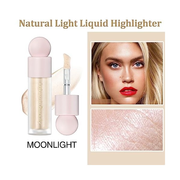 Highlighter Liquide 2 Pièces Maquillage Highlighter Maquillage Contouring Visage Highlighter Stick Makeup Surligneur De Maqui