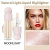 Highlighter Liquide 2 Pièces Maquillage Highlighter Maquillage Contouring Visage Highlighter Stick Makeup Surligneur De Maqui