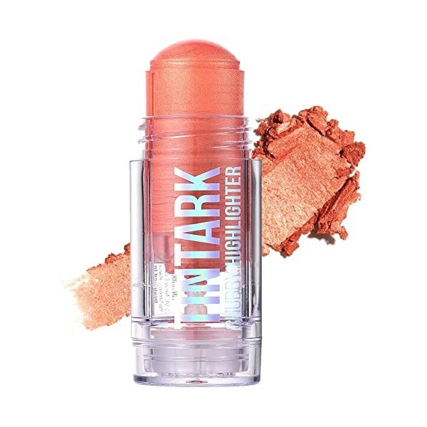 TINTARK Chubby Highlighter Stick -texture crémeuse et lumineux Fluorescent highlighter maquillage, illuminateur de teint,Vega