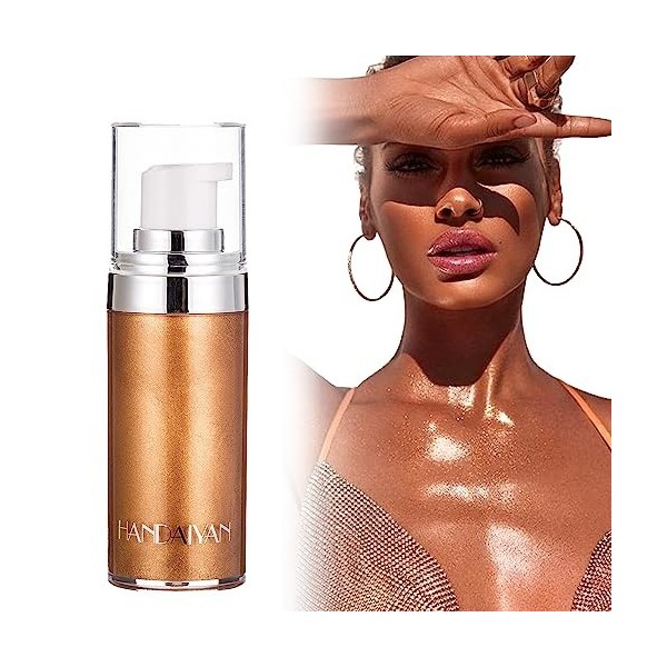 Body Oil Shimmer, Shimmer Lotion Pour Le Corps, Illuminateur De Teint, Highlighter Maquillage Liquide, Hydratation et éclat à