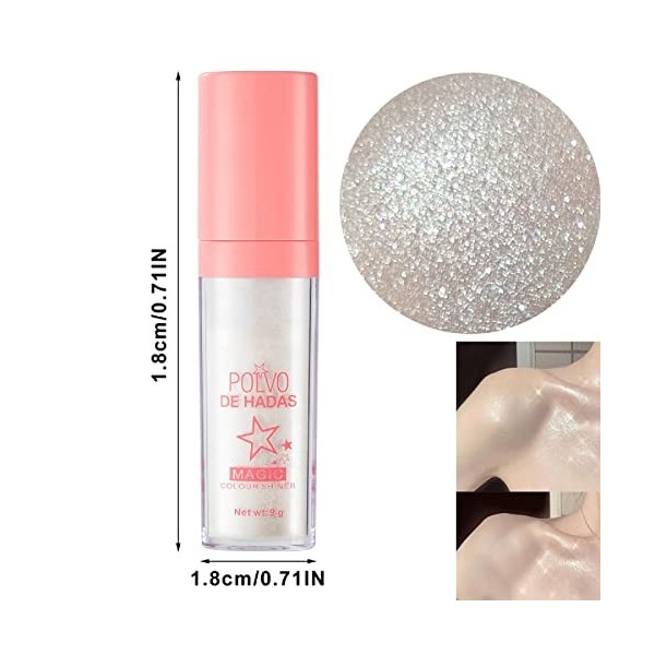 Highlight Poudre Tapotante,Corps Surligneur Poudre Stick,Surbrillance poudre visage,Makeup Stick Highlight,Bâton de poudre à 