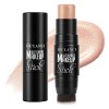 Stick de maquillage crème avec pinceau, bâton de maquillage 3 en 1 léger, imperméable, durable, idéal pour tous les tons de p