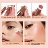 Stick de maquillage liquide, 3 pièces, Contour Blush Highlighter avec applicateur Stick de maquillage liquide Highlighter Vis