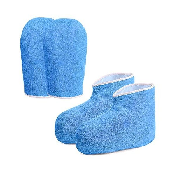 Noverlife Gants et chaussons de travail à la cire de paraffine, gants de traitement des mains pour le bain à la cire, couvert