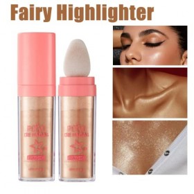 Surligneur de maquillage marron - Poudre de tapotage pour le visage, les yeux, les lèvres, les cheveux, le corps