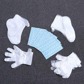Frcolor 600pcs chaussettes de gants en plastique de doublures de bain de paraffine pour sacs de thérapie de cire de bain de p
