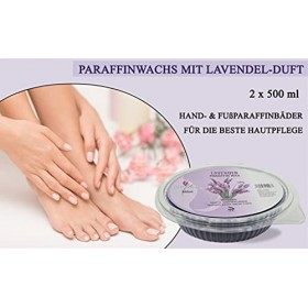 Dermawax- 2 pains de 500 ml de paraffine lavender pour chauffe paraffine, Soin des mains et des pieds