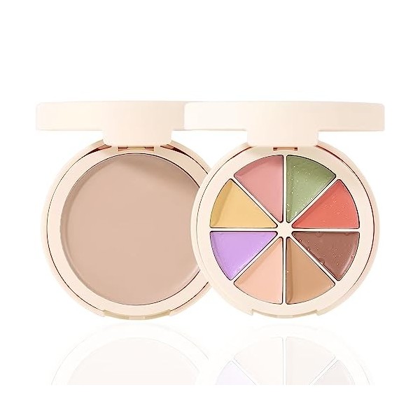 HERBENJOY Palette de correcteur de couleurs 4 en 1 pour fond de teint et fond de teint - Cadeau multifonctionnel pour femme e